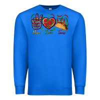True Royal Peace Love Tacos Premium Sweatshirt - BundleAndBundleShop