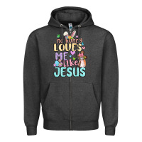 Charcoal Heather no bunny loves me like jesus Zipper Hoodie - MaliasSmallBusiness