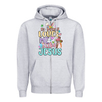 Heather Grey no bunny loves me like jesus Zipper Hoodie - MaliasSmallBusiness