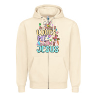 Sandshell no bunny loves me like jesus Zipper Hoodie - MaliasSmallBusiness