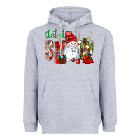 Heather Grey let it snow with snowman Heavyweight Hoodie - BundleAndBundleShop