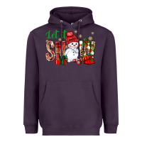 Plum let it snow with snowman Heavyweight Hoodie - BundleAndBundleShop