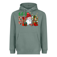 Sage let it snow with snowman Heavyweight Hoodie - BundleAndBundleShop