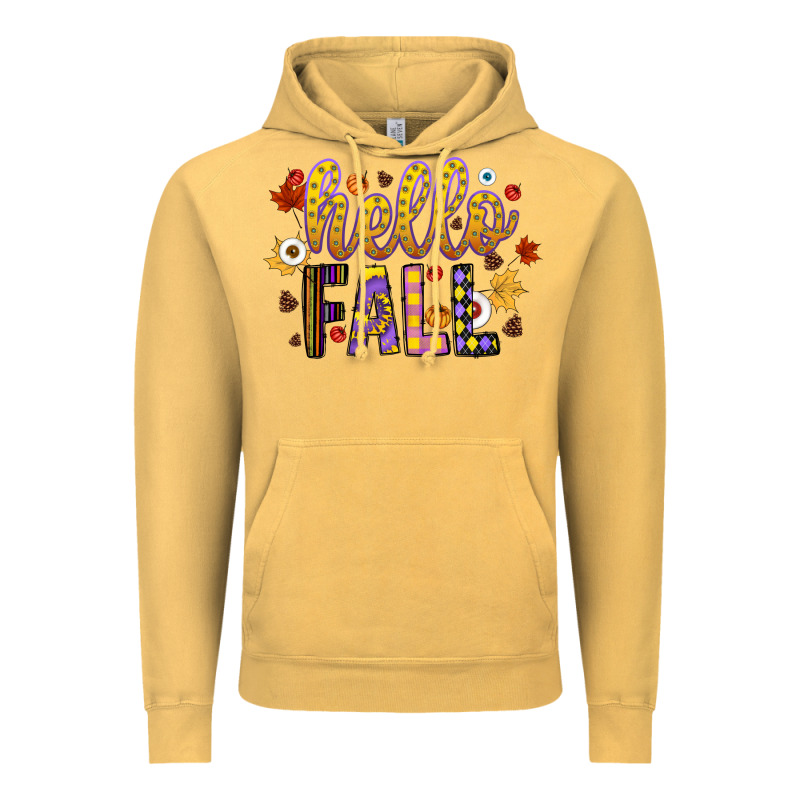 Hello Fall Vintage Hoodie by CowhideDigitalArt | Teevron