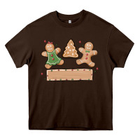 Chocolate Brown gingerbread christmas Heavy Core Tee - MaliasSmallBusiness