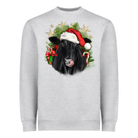 Heather Grey christmas black angus Heavyweight Sweatshirt - JahusDesignShop