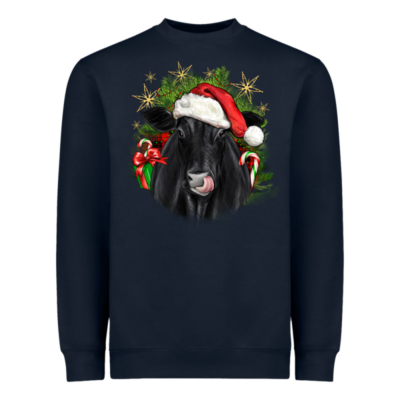 Christmas Black Angus Heavyweight Sweatshirt by JahusDesignShop | Teevron