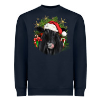 Navy christmas black angus Heavyweight Sweatshirt - JahusDesignShop
