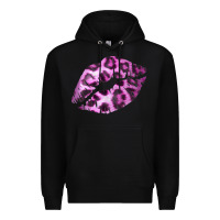 Black Pink Leopard Lips Premium Hoodie - Bettercallsaul