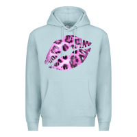 Blue Mist Pink Leopard Lips Premium Hoodie - Bettercallsaul
