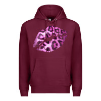 Burgundy Pink Leopard Lips Premium Hoodie - Bettercallsaul