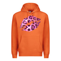 Carrot Pink Leopard Lips Premium Hoodie - Bettercallsaul