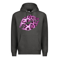 Pink Leopard Lips Premium Hoodie | Teevron