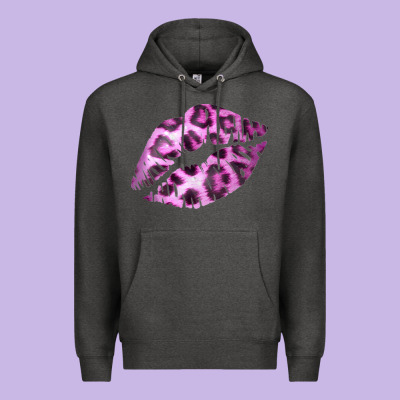 Pink Leopard Lips Premium Hoodie Designed By Bettercallsaul