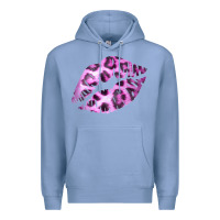 Colony Blue Pink Leopard Lips Premium Hoodie - Bettercallsaul