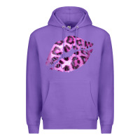 Purple Pink Leopard Lips Premium Hoodie - Bettercallsaul