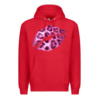 Red Pink Leopard Lips Premium Hoodie - Bettercallsaul