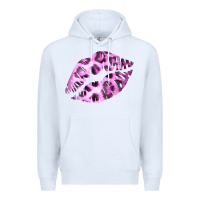 White Pink Leopard Lips Premium Hoodie - Bettercallsaul