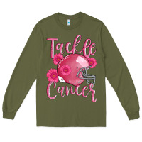 Army Green tackle cancer helmet Long Sleeve Tee - AdoDesignShop