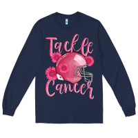 Navy tackle cancer helmet Long Sleeve Tee - AdoDesignShop