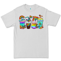 Dove Grey rainbow coffee cups Premium Tee - texasbilliewilder
