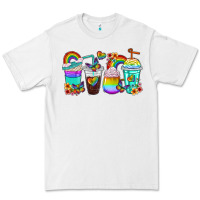 White rainbow coffee cups Premium Tee - texasbilliewilder