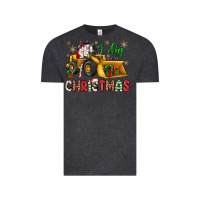 Vintage Black i dig Christmas bulldozer santa Vintage Tee - JahusDesignShop