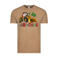 Vintage Coffee i dig Christmas bulldozer santa Vintage Tee - JahusDesignShop