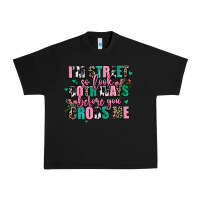 Black floral i am street so look both ways before you cr Urban Heavy Tee - AdoDesignShop