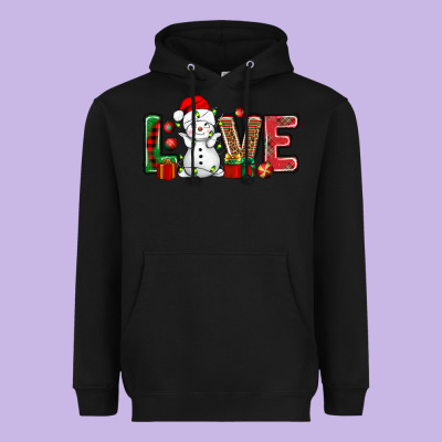 Love Snowman Bbs Heavyweight Hoodie Designed By Bundleandbundleshop