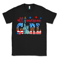 Black all american girl Classic Tee - AdoDesignShop