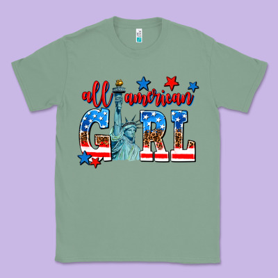 All American Girl Classic Tee Designed By Adodesignshop
