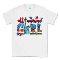 White all american girl Classic Tee - AdoDesignShop