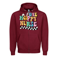 Burgundy one happy nurse Zipper Hoodie - MaliasSmallBusiness