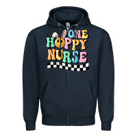 Navy one happy nurse Zipper Hoodie - MaliasSmallBusiness
