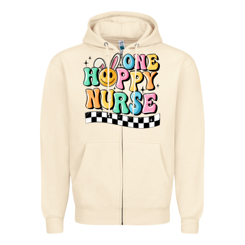 One Happy Nurse Zipper Hoodie by MaliasSmallBusiness | Teevron