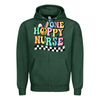 Sports Green one happy nurse Zipper Hoodie - MaliasSmallBusiness