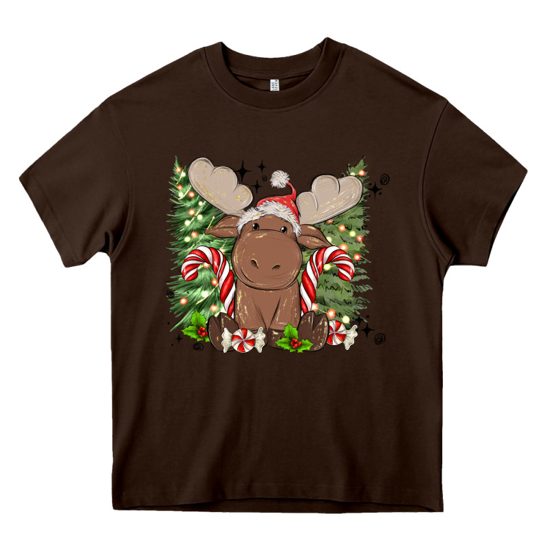 Christmas Reindeer Heavy Core Tee by MaliasSmallBusiness | Teevron
