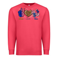 Cardinal Peace Love Cheer Premium Sweatshirt - BundleAndBundleShop