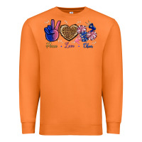 Carrot Peace Love Cheer Premium Sweatshirt - BundleAndBundleShop