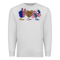 Dove Grey Peace Love Cheer Premium Sweatshirt - BundleAndBundleShop