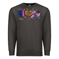 Smoke Peace Love Cheer Premium Sweatshirt - BundleAndBundleShop