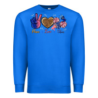 True Royal Peace Love Cheer Premium Sweatshirt - BundleAndBundleShop
