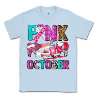 Dusty Blue pink october Classic Tee - AdoDesignShop