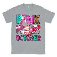 Heather Grey pink october Classic Tee - AdoDesignShop