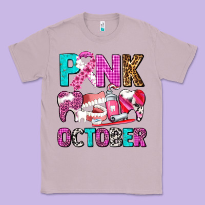 Pink October Classic Tee Designed By Adodesignshop