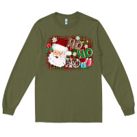 Army Green ho ho ho santa Long Sleeve Tee - AdoDesignShop