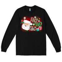 Black ho ho ho santa Long Sleeve Tee - AdoDesignShop