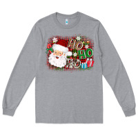 Heather Grey ho ho ho santa Long Sleeve Tee - AdoDesignShop