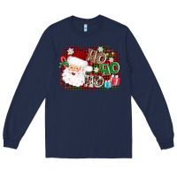 Navy ho ho ho santa Long Sleeve Tee - AdoDesignShop
